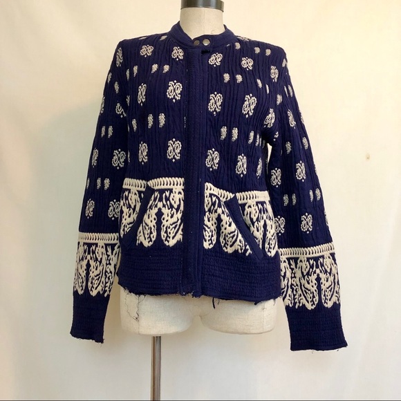 Free People Sweaters - Free people patterned zip up jacket